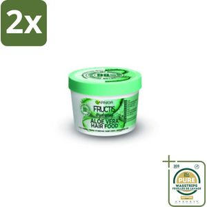 Garnier - Fructis Hair Food Aloe Vera - 3-in-1 Haarmasker - Normaal tot Droog Haar - 400 ml - Voordeelverpakking - 2 stuks - Droog haar - Hydraterend masker