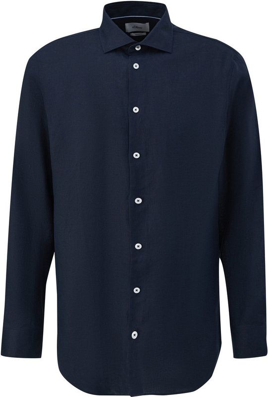 s.Oliver - Hemd - Linnen - Heren - Lange Mouwen - Normale Pasvorm