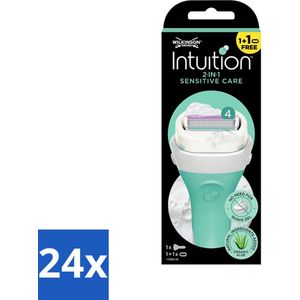 Wilkinson Sword - Scheermes - Intuition Sensitive Care 2-in-1 - Zacht - 1 scheermes - Voordeelverpakking - 24 stuks