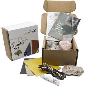 Maak Amuletten van Speksteen - Set van 4 - Hobbypakket - Knutselen - Creatief