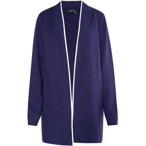 Usha - BLACK LABEL - Gebreid Vest - Marine/Wit