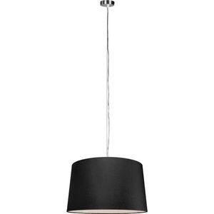 QAZQA cappo - Design Hanglamp met kap - 1 lichts - Ø 100 mm - Zwart - Woonkamer