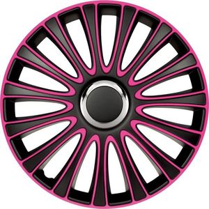 Autostyle Wieldoppen 17 inch LeMans Zwart/Roze - ABS