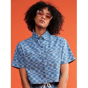 Roxy - Blue Wave Club Printed - T-shirt - Korte Mouwen - V-hals