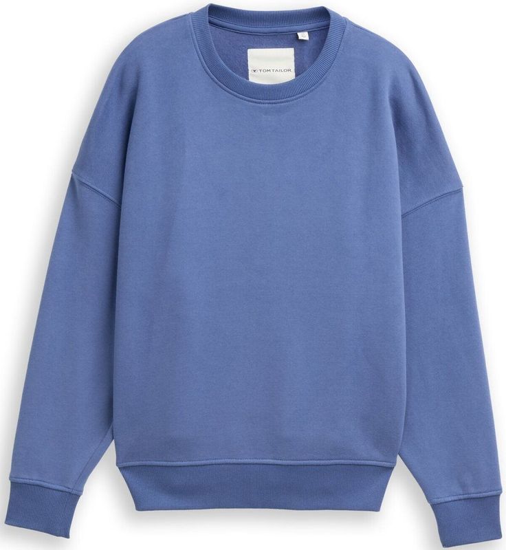 TOM TAILOR - Sweatshirt - Azuur - Lange Mouw - Ronde Hals