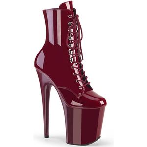 Pleaser - FLAMINGO-1020 Plateau Laarzen, Paaldans schoenen - US 9 - 39 Shoes - Bordeaux rood