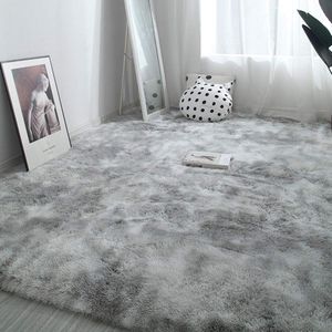 Woonkamertapijt, Shaggy-tapijt, slaapkamer, modern tapijt, indoor, comfortabel, huis, vloertapijt (grijs/wit, 120 x 160 cm)