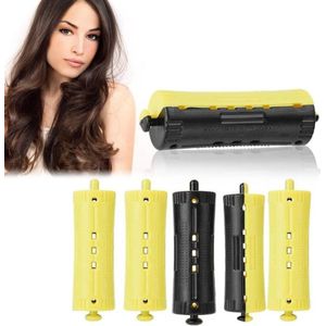 Hair Curlers with Elastic Band 6 Pcs Salon Standard Wavy Rods Heat Wig Curling 1-6 Sizes Hair Clip Curlers DIY Hairdressing Tools for Girls Women - Wavy Hair Curlers - Elastic Band Hair Clip .