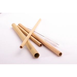 Strawamboo Korte Bamboe rietjes 15 x 0,8 cm (20 rietjes)