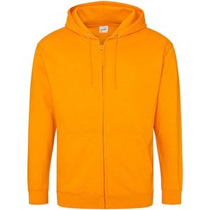 Just Hoods - Vegan Hoodie - Orange Crush - Met Ritssluiting en Capuchon