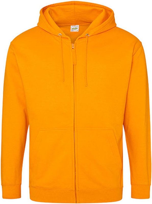 Just Hoods - Vegan Hoodie - Orange Crush - Met Ritssluiting en Capuchon