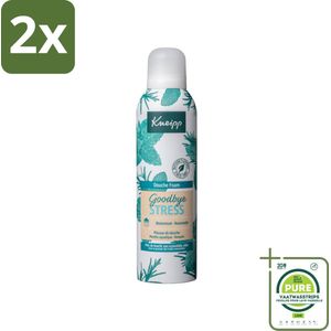 Kneipp - Douche schuim - Goodbye Stress - Watermunt & Rozemarijn - 200 ml - Voordeelverpakking - 2 stuks - Douche foam - Stress verlichten