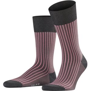 FALKE Oxford Stripe Fantasiesok Heren 13396 - Grijs 3095 anthracite mel. Heren - 39-40
