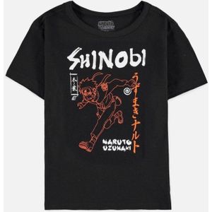Naruto - Naruto Uzumaki Shinobi Kinder T-shirt - Kids 122/128 - Zwart