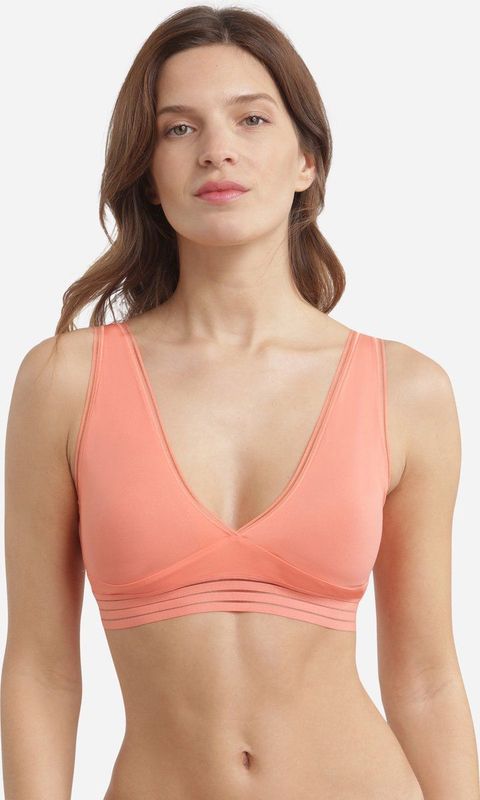 DIM - Oh My Dim's - Beugeloze BH - Coraal - Geen Sluiting