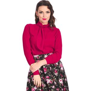 Banned - Grace Blouse - S - Bordeaux rood