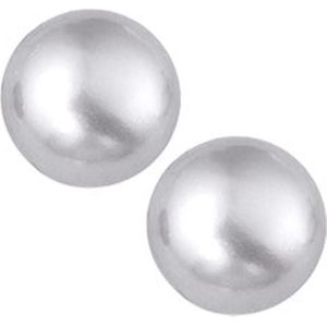 YO&NO - Oorbellen - Zilver - Oorknoppen - Parel - Button - 9mm - Sieraden vrouw - Gerhodineerd - zilver 925