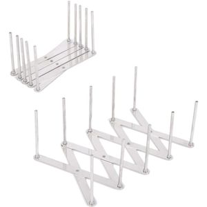 Verstelbare Roestvrij Stalen Rib- en Dekselhouder Set voor Perfect Grillplezier