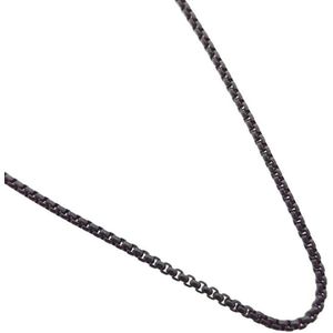 Jasseron ketting zwart - Staal - 75 cm - 2mm