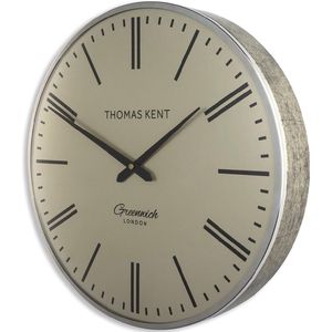 Thomas Kent Wandklok Greenwich 40 X 8,3 Cm Staal Goud/zilver