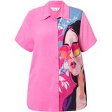 MIAMODA - Dames - Blouse A-lijn - Flamingo - Maat 42