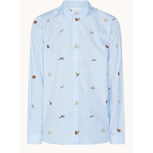 PS Paul Smith Regular fit overhemd met print - Blauw - Maat S