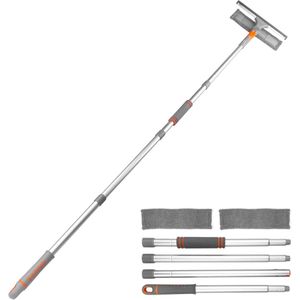 2-in-1 Raamwisser met Telescoopsteel voor Streeploos Schoon Vensters