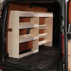 Opbergsysteem voor bestelwagen Ford Transit Custom L1 (SWB) 2012+ | Rekken, gereedschapskisten en achterklep