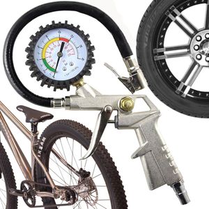 Multifunctionele Bandenspanningsmeter en Luchtdrukpomp voor Auto's, Fietsen en Motoren tot 220 PSI
