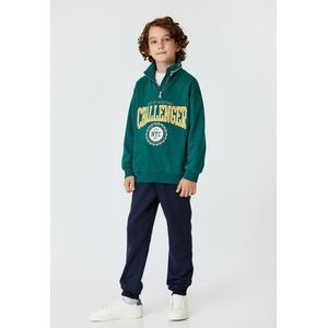 Halve ritssluiting geborduurd Sweatshirt