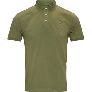 Blue Black Amsterdam Heren Polo Lars - Army Groen - Maat S