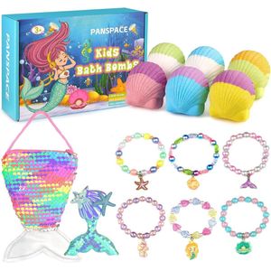 Badbommen voor kinderen met zeemeermin verrassing - 6 Stuks Biologisch en Veilig voor Peuters & Meisjes