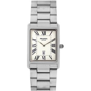 Prisma - heren horloge - P.2378 Baron Silver en schakelband