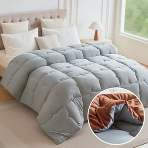 Dekbed - dekbed zonder overtrek - 1 Stuk Dikke Dekbed, Dubbelzijdig Gebruik 100% Polyester Gewatteerd 400gsm Quilted Deeken, Ultra-Zacht, Wasmachinebestendig, Geschikt Voor Alle Seizoenen, Ideaal Cadeau En Perfect voor Hotels, Studenten en Slaapzalen