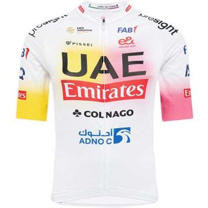 Pissei Uae Team Emirates Replica Giro+tour Korte Mouw Wielertrui Wit M Man