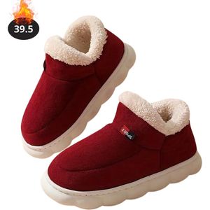 Bovista Warme Pantoffels - Sloffen - Slippers - Dames - Heren - Pluche - Maat 36.5 - Rood