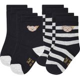 Steiff - Sokken - Verpakking van 4 - Bio-Baumwolle - Unifarben en Gestreept