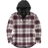 Carhartt Jacke Flannel Fleece Lined Hooded Shirt Jac Malt