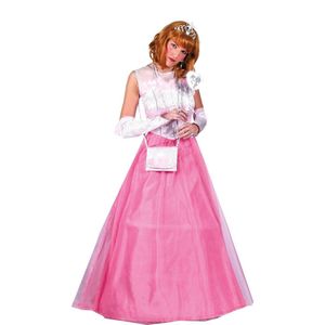 Funny Fashion - Koning Prins & Adel Kostuum - Romy Duitse Prinses - Vrouw - Roze - Maat 44-46 - Carnavalskleding - Verkleedkleding