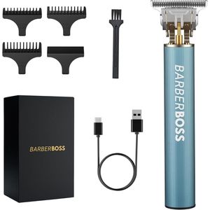 Draadloze baardtrimmer voor heren - precisie verzorgingsset met T-blad en geleidekammen