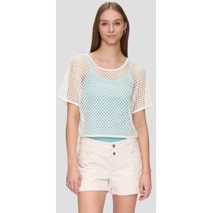 Q/S designed by - T-shirt - Maat M - Vrouwen - 0200 WHITE - polyester