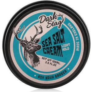 Dark Stag - Zeezout Crème - Haarcrème - 100ml - Lichte Hold - Natuurlijke Look - Sandelhout en Vanille Geur