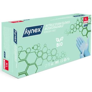 Hynex Biologisch Afbreekbare Nitril Handschoenen Blauw – Maat XL – 100 Stuks – Poedervrij – Bio Degradable – Wegwerphandschoenen – Duurzaam