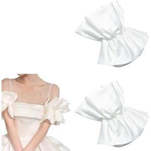 Provento - Afneembare Pofmouwen voor Trouwjurk Bruidsaccessoires in Wit - Polyester - 31cm x 25.3cm x 5cm