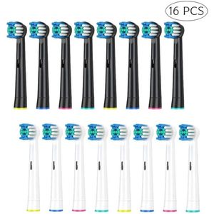 Oral-B vervangende opzetborstels voor elektrische tandenborstels (16 stuks), Precision Clean vervangende opzetborstels, compatibel met Pro1000, Pro3000, Pro5000 en Pro7000 elektrische tandenborstels