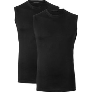 Schiesser American T-shirts - muscle shirt O-hals 2-pack - zwart -  Maat S