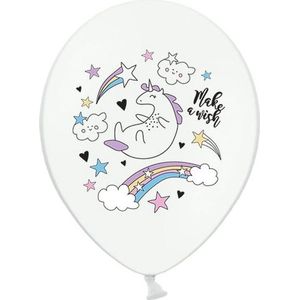 9 Ballonnen Unicorn Make a Wish and Rainbow - ballon - unicorn - eenhoorn - decoratie - verjaardag - birthday - regenboog
