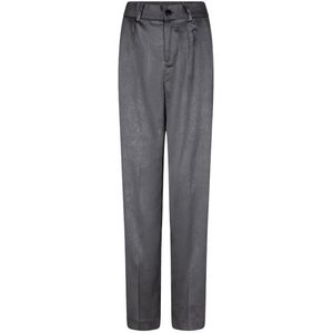 EsQualo - Trouser Shimmer Crinkle - Broek - Anthraciet