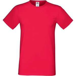 Fruit Of The Loom Heren Sofspun® T-shirt met korte mouwen (Rood)