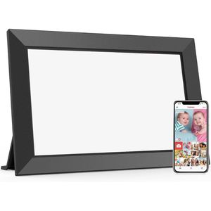 ApexArte® Digitale Fotolijst met Wifi - Fotolijsten - Frameo App - HD Kwaliteit - Zwart